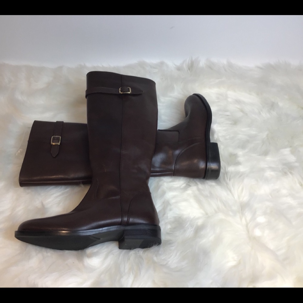ITALIAN SHOEMAKERS NWT BROWN LEATHER BOOTS  SZ 7 - Picture 8 of 10